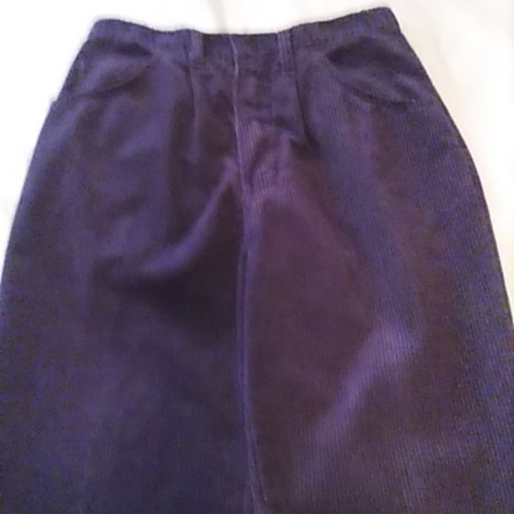 Vintage Jeans Plum Wide Wale Corduroy 28" Waist Tall Ronica Brand Rare 80's! - Picture 2 of 4